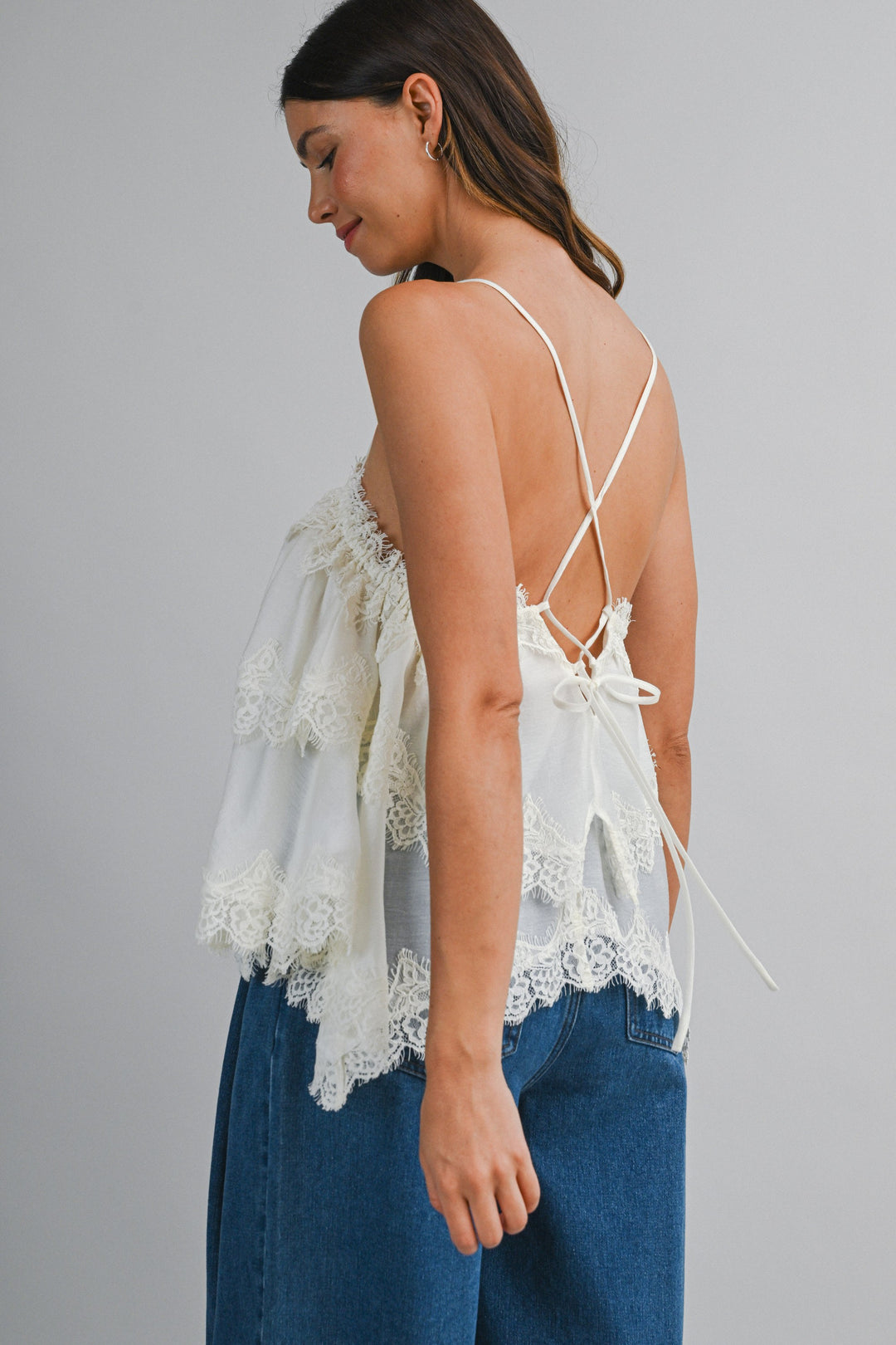 Lace Tiered Top