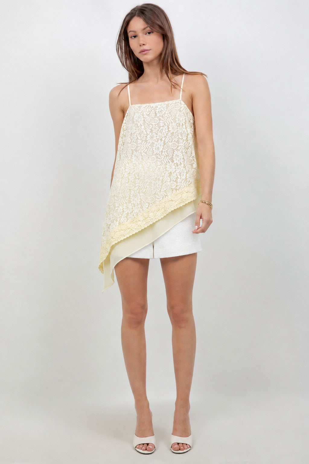 Butter Yellow Lace Top