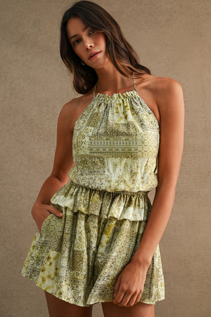 Printed Romper