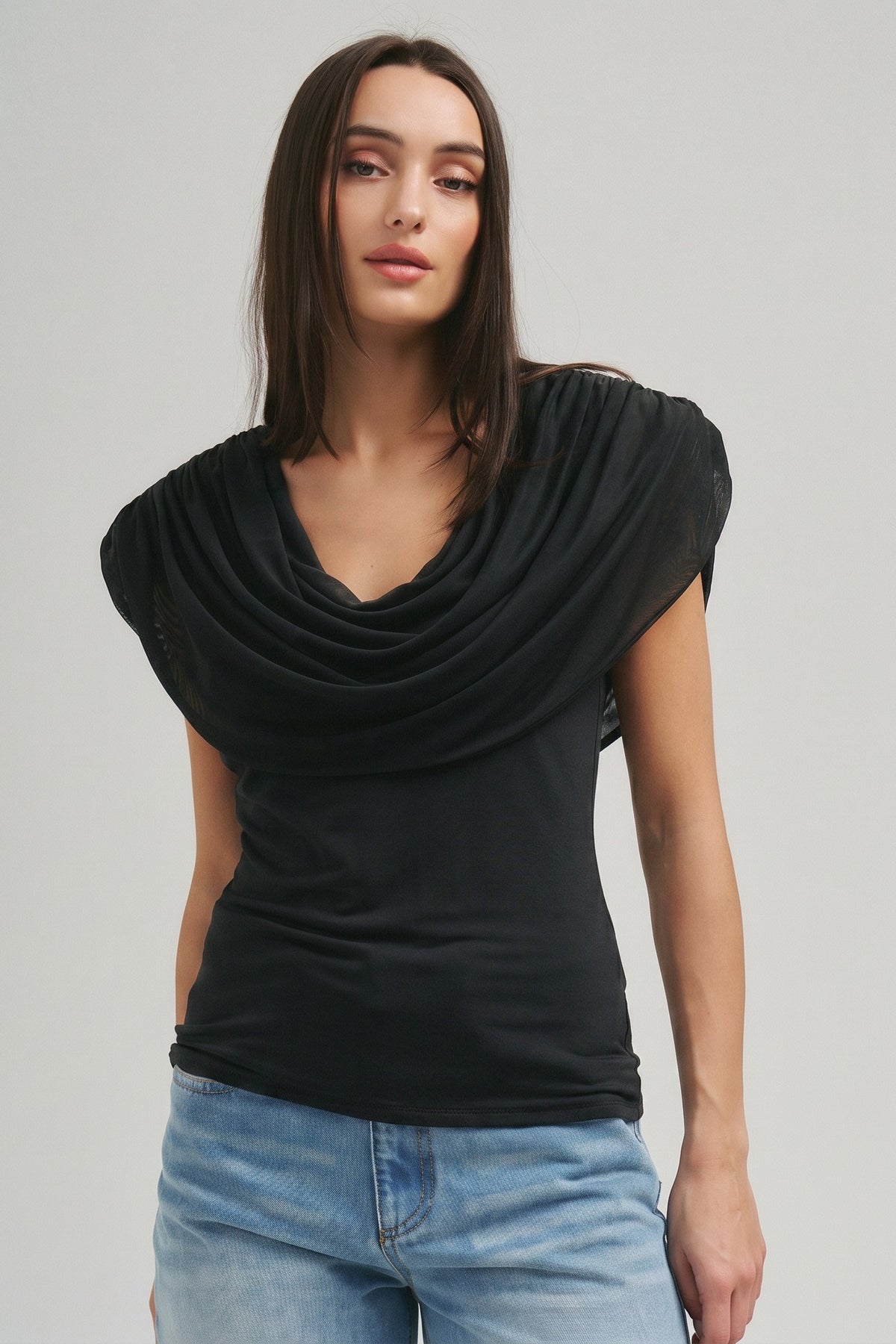 Cowl Draped Top