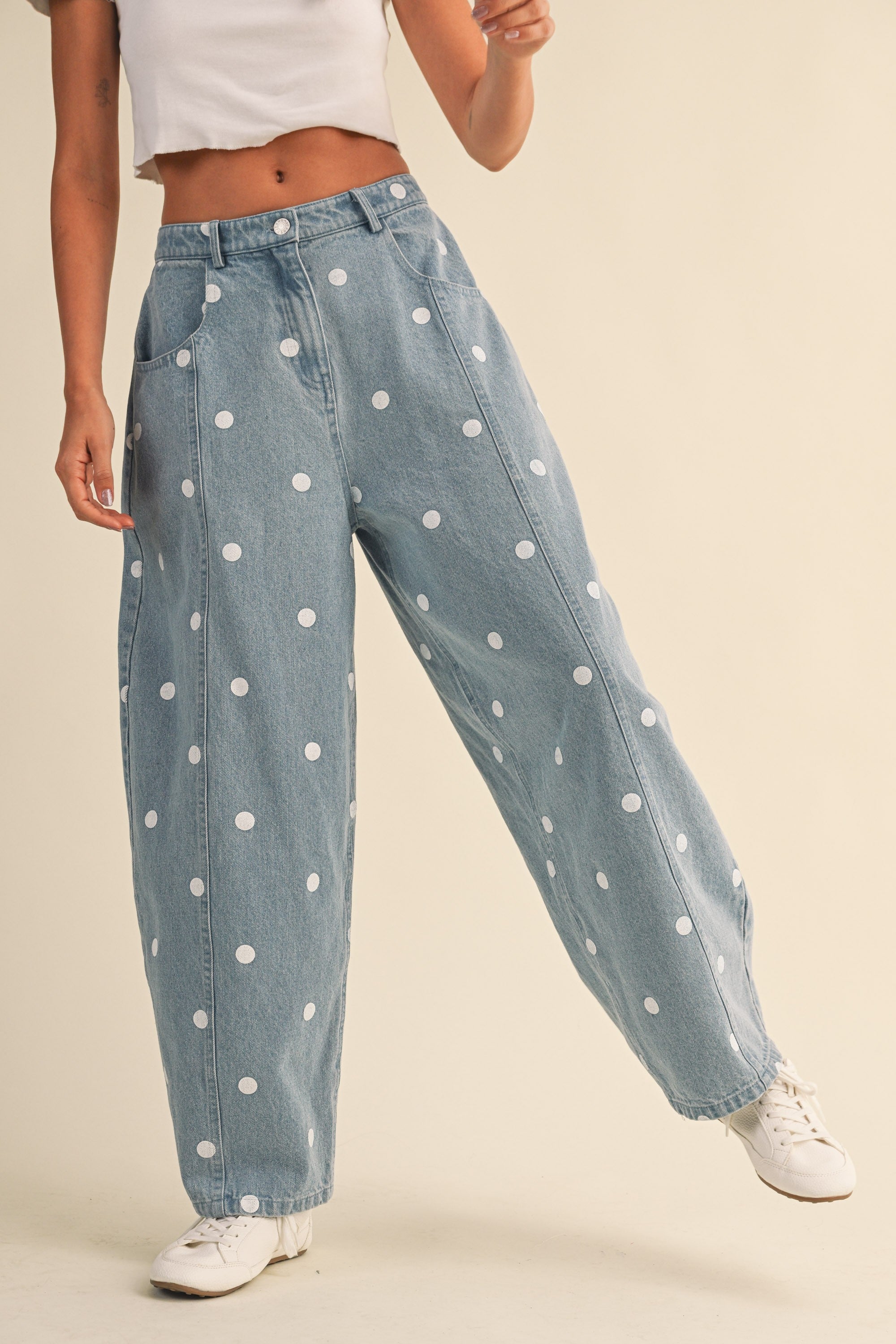 Polkadot Barrel Pants