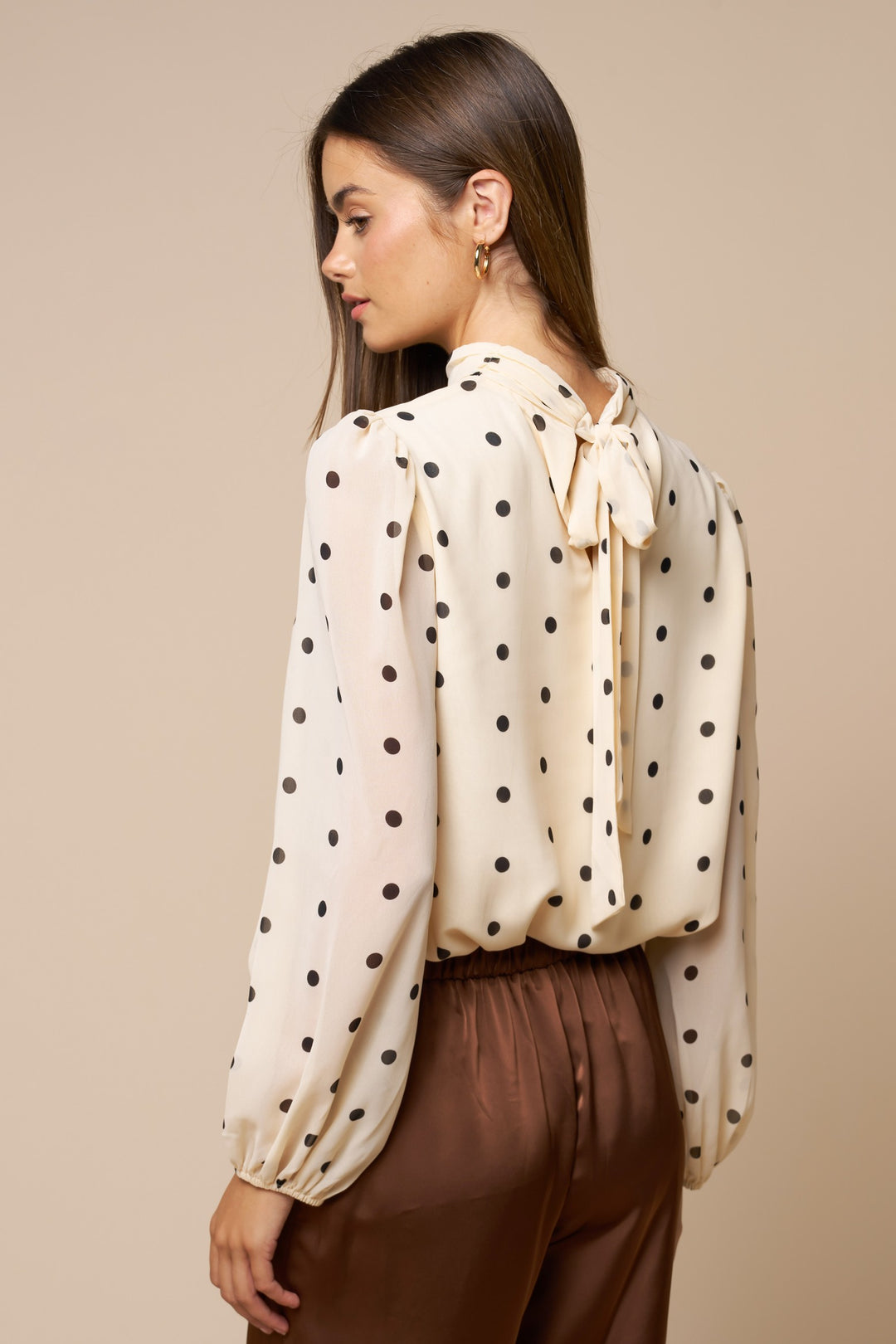 Polka Dot Long Sleeve Top