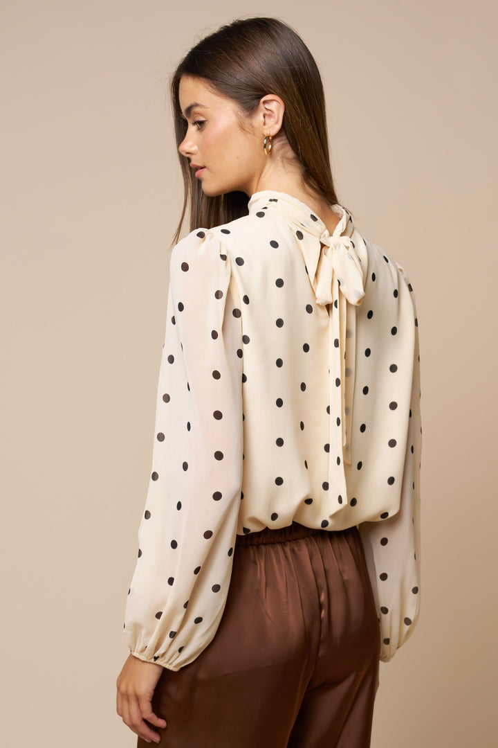 Polka Dot Long Sleeve Top