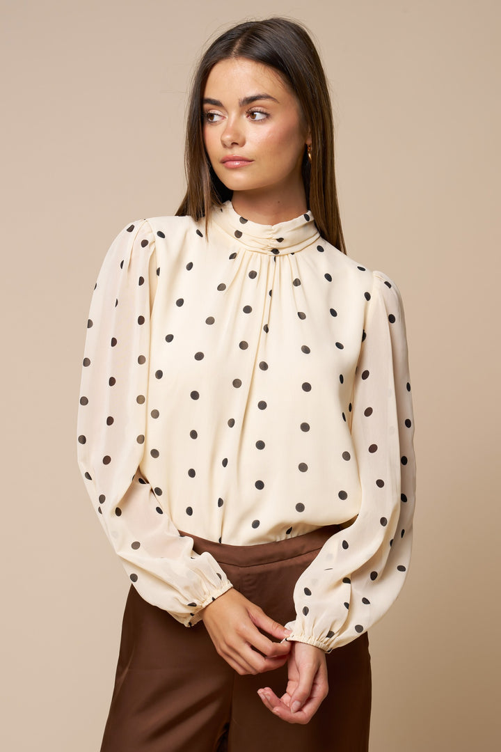Polka Dot Long Sleeve Top