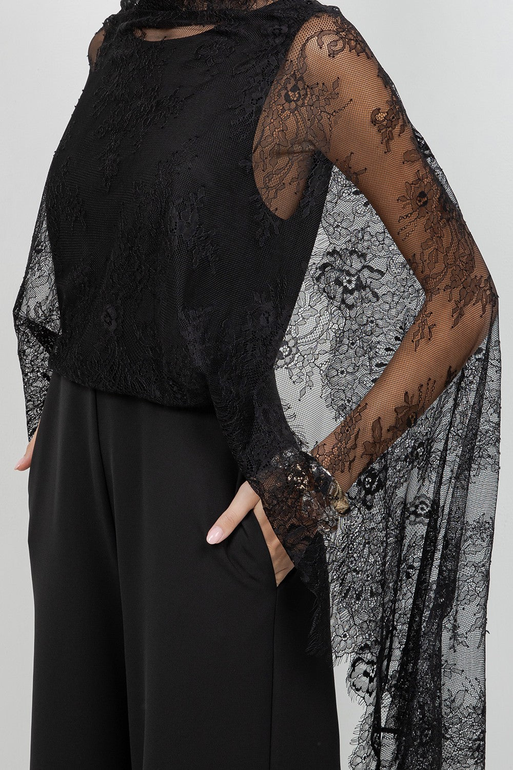 Lace Scarf Jumpsuit