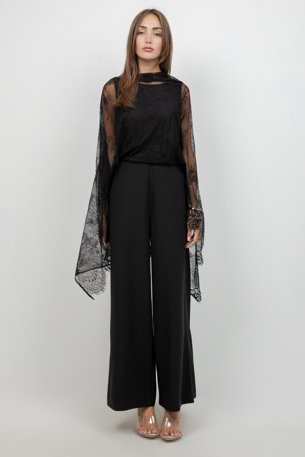 Lace Scarf Jumpsuit