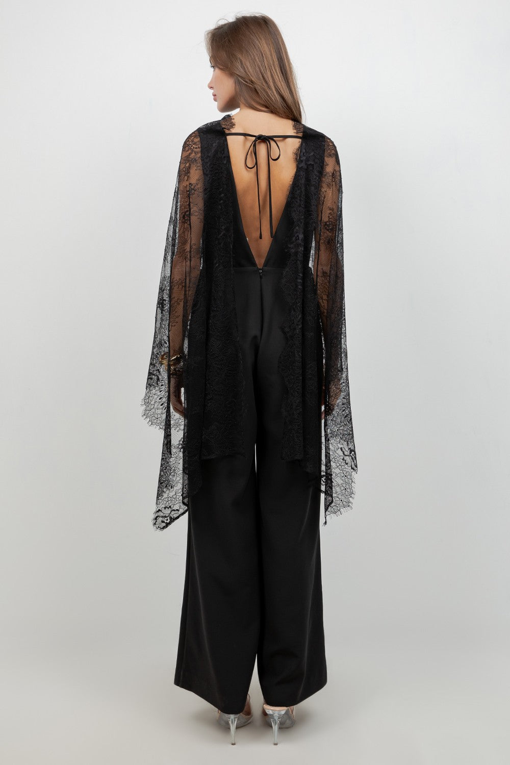 Lace Scarf Jumpsuit