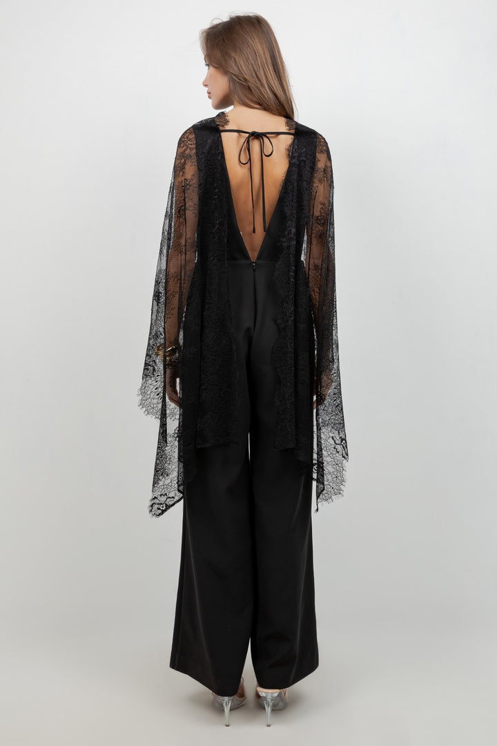 Lace Scarf Jumpsuit