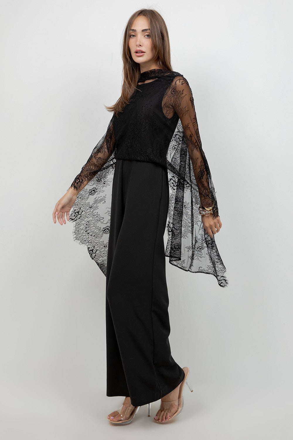 Lace Scarf Jumpsuit