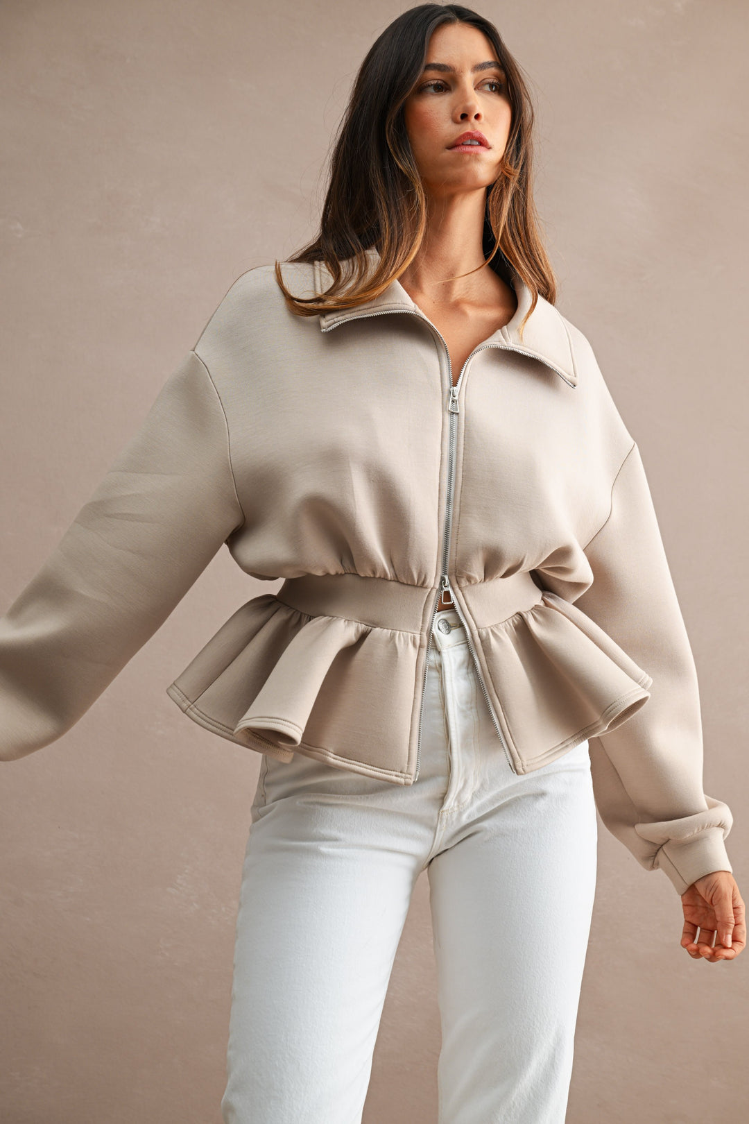 Scuba Peplum Jacket