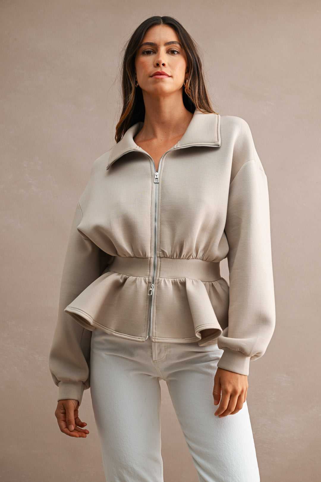 Scuba Peplum Jacket