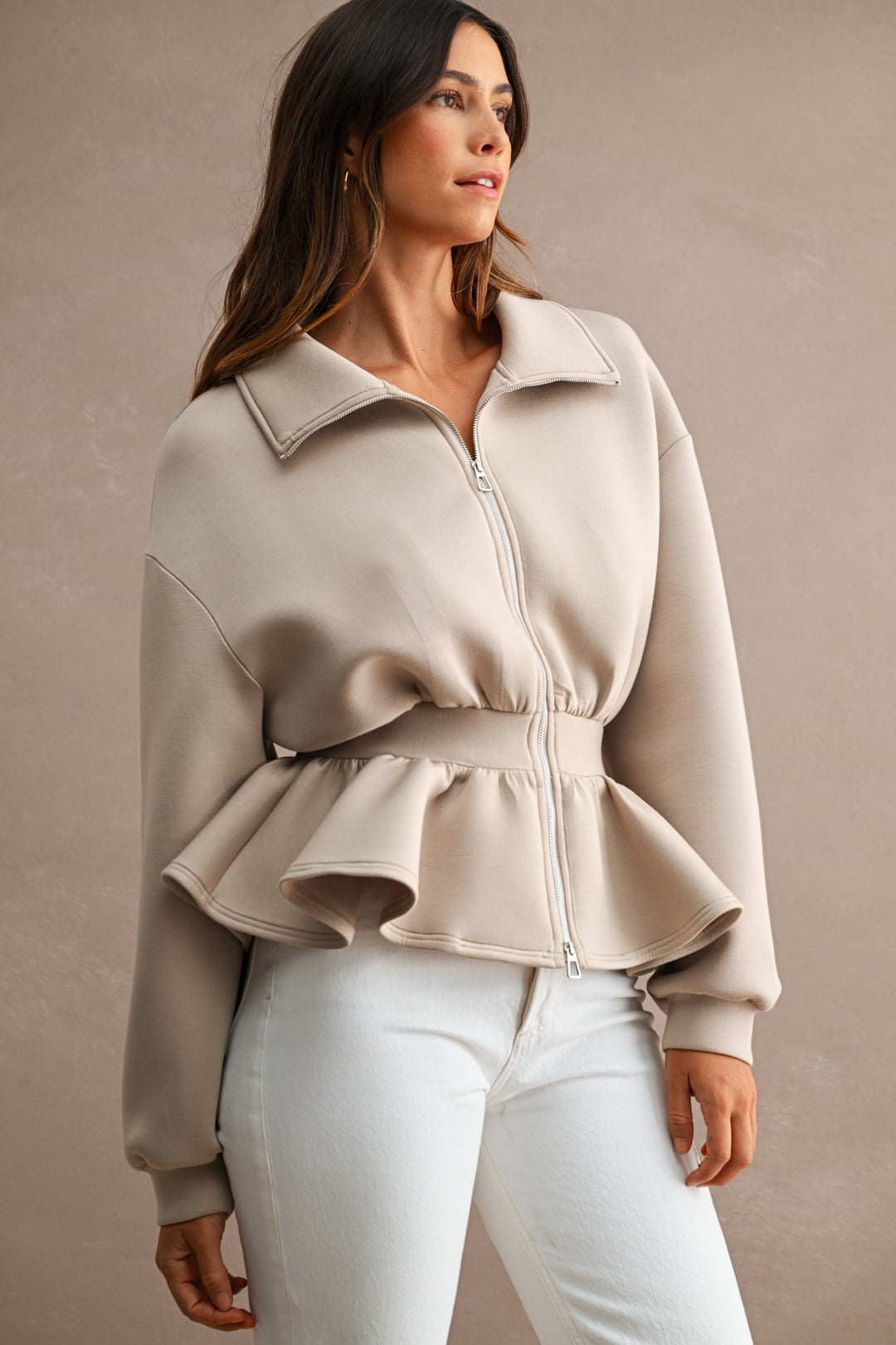 Scuba Peplum Jacket