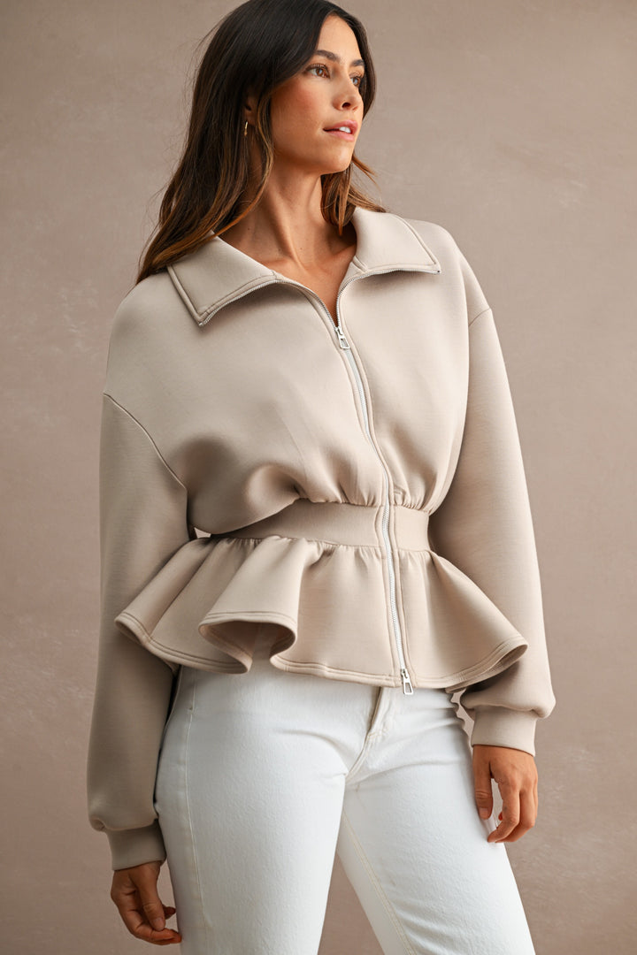Scuba Peplum Jacket