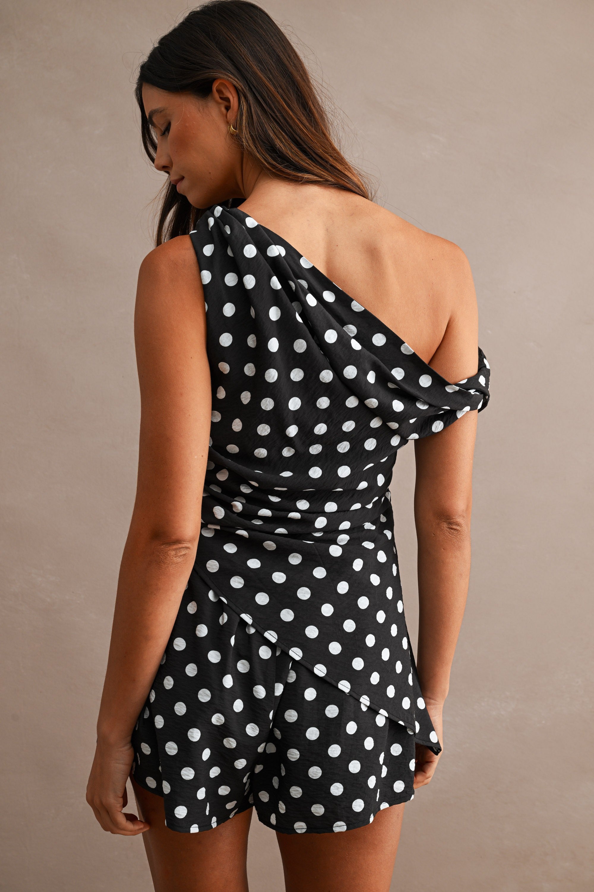 Polka Dot Asymmetrical Set