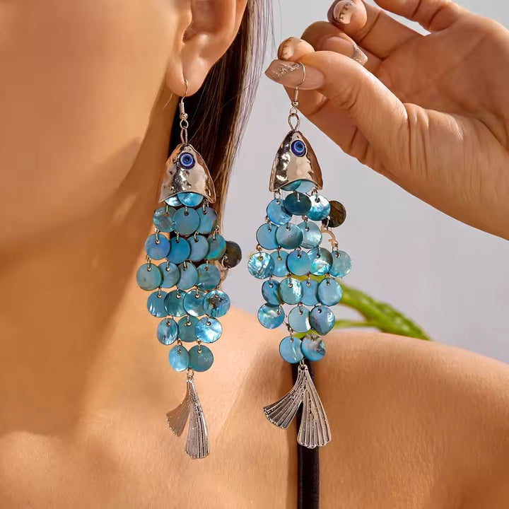 Blue Fish Earrings