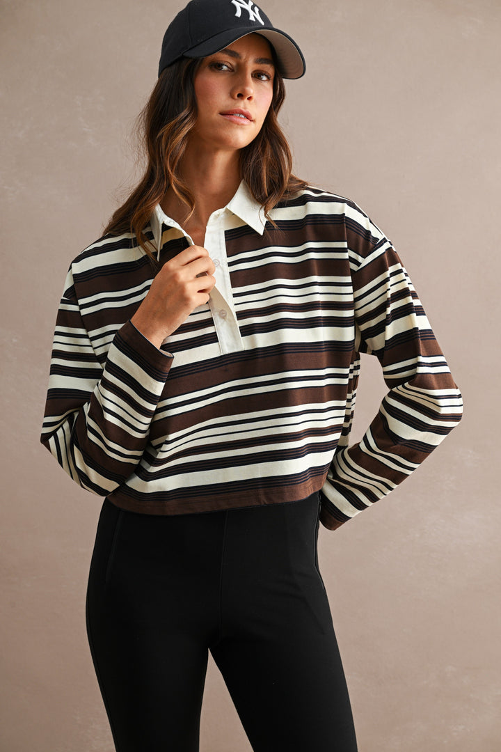 Brown Stripes Top