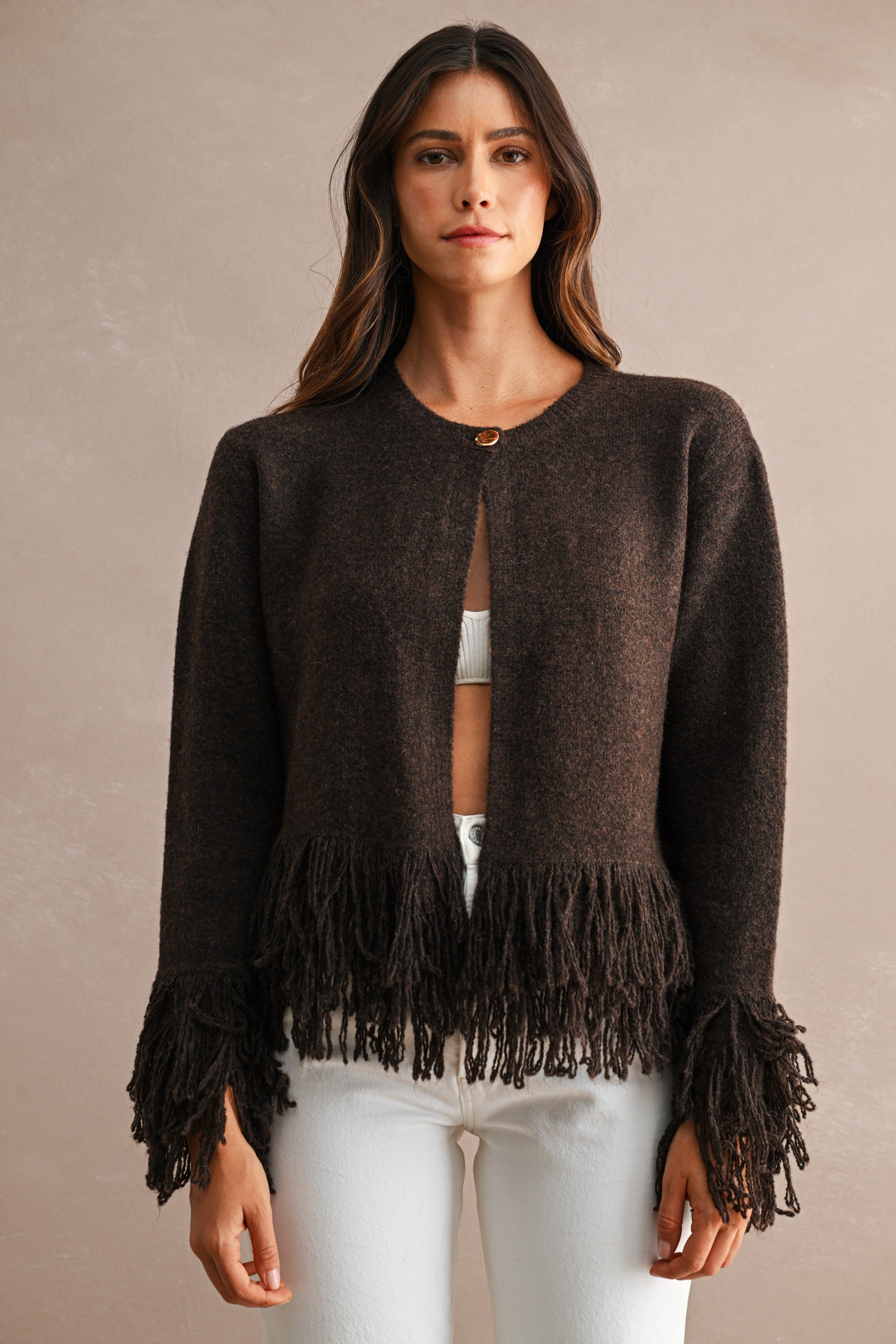Fringe Open Cardigan