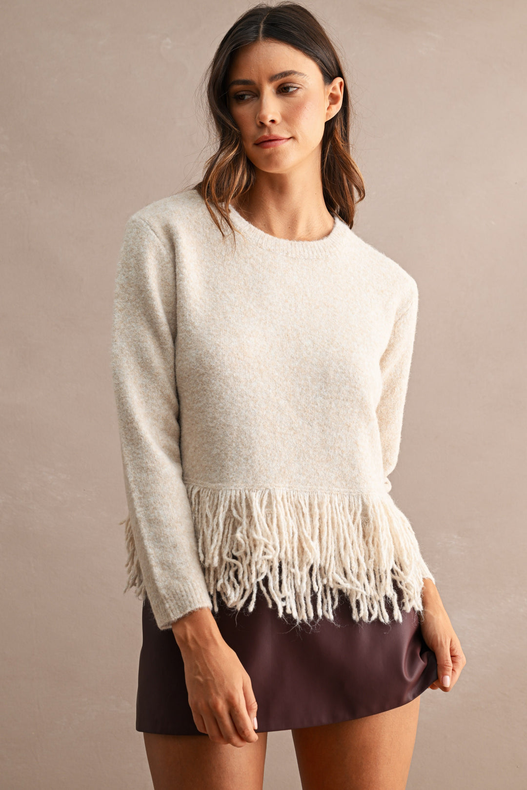 Fringe Knitted Top