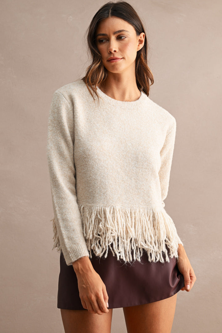 Fringe Knitted Top