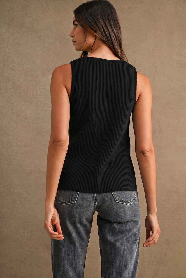 Side Slit Sweater Vest