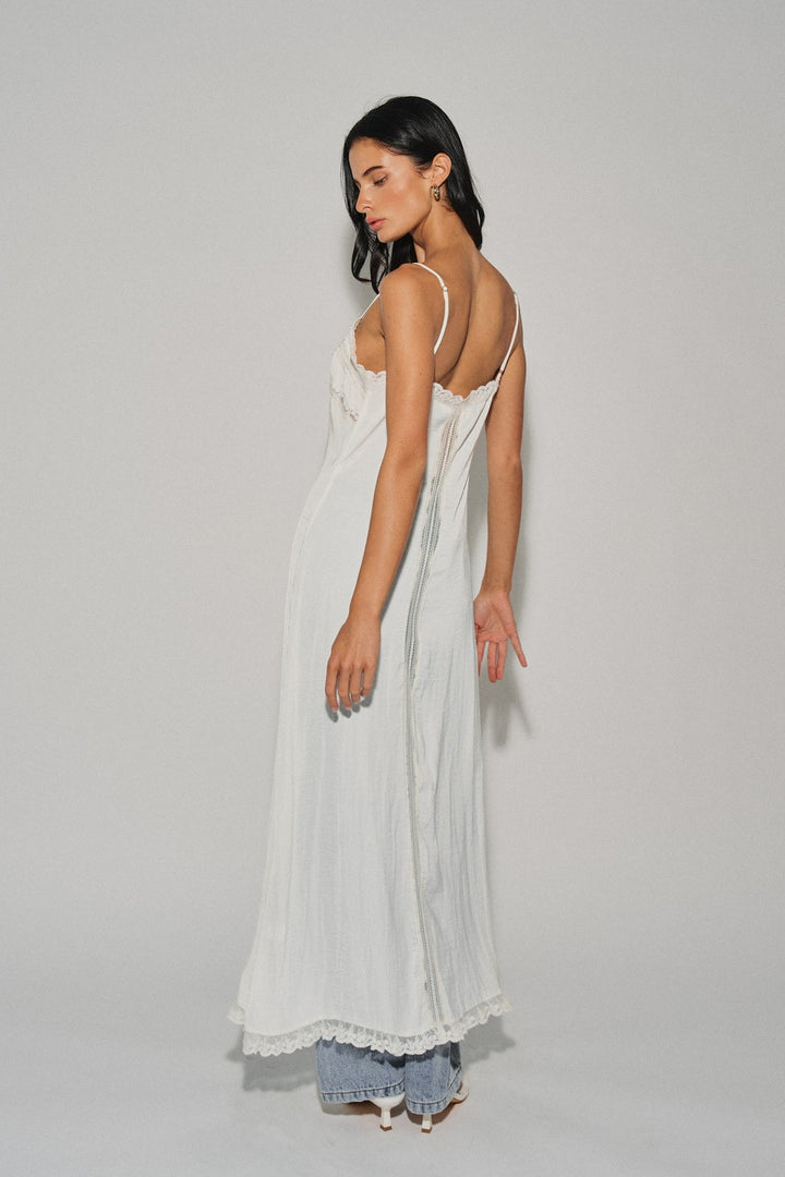 Satin Lace-trimmed Top