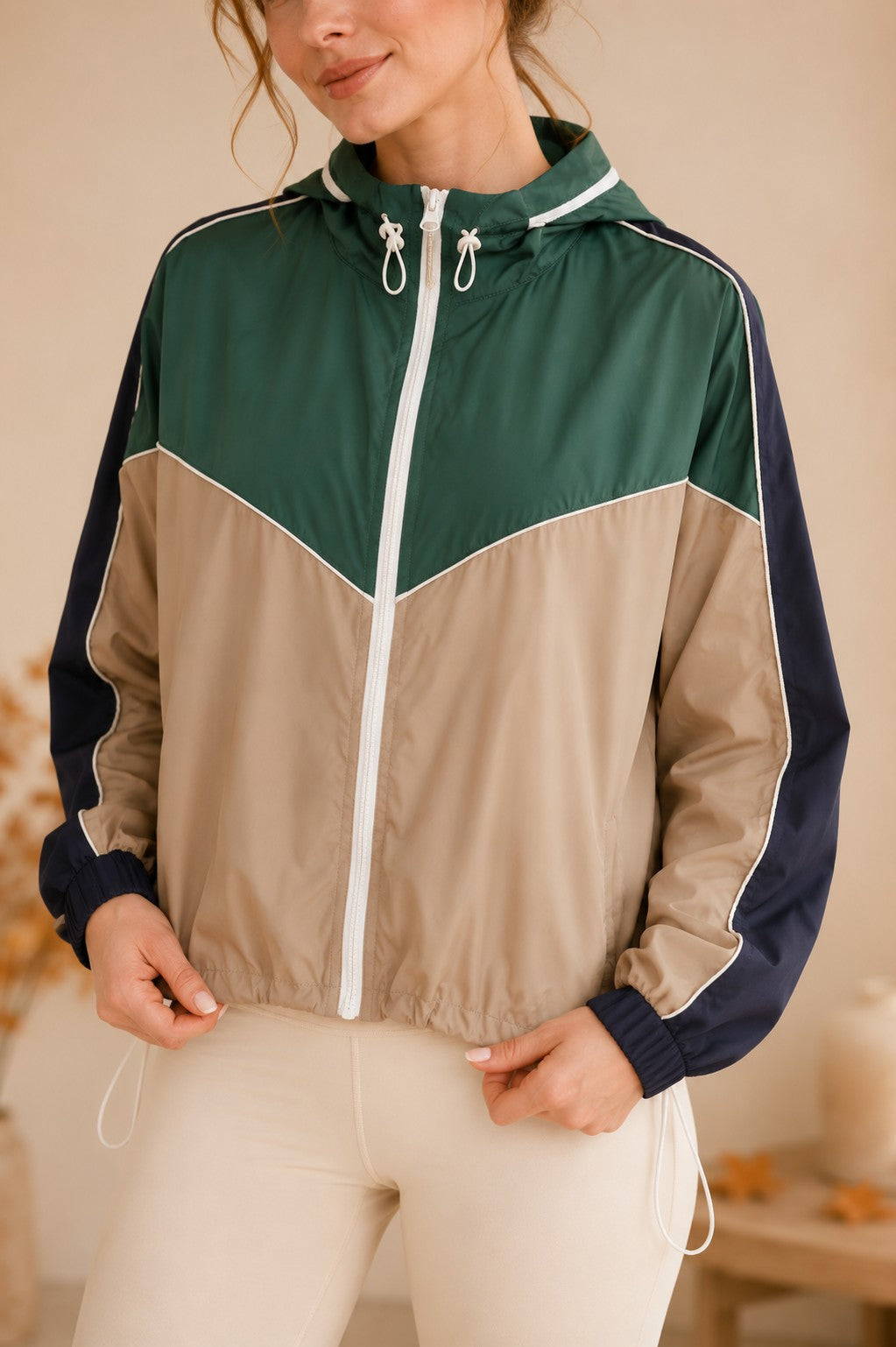 Colorblock Short Jacket