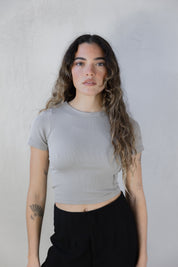 Grey Rib Tee