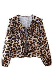 Leopard Bow Top