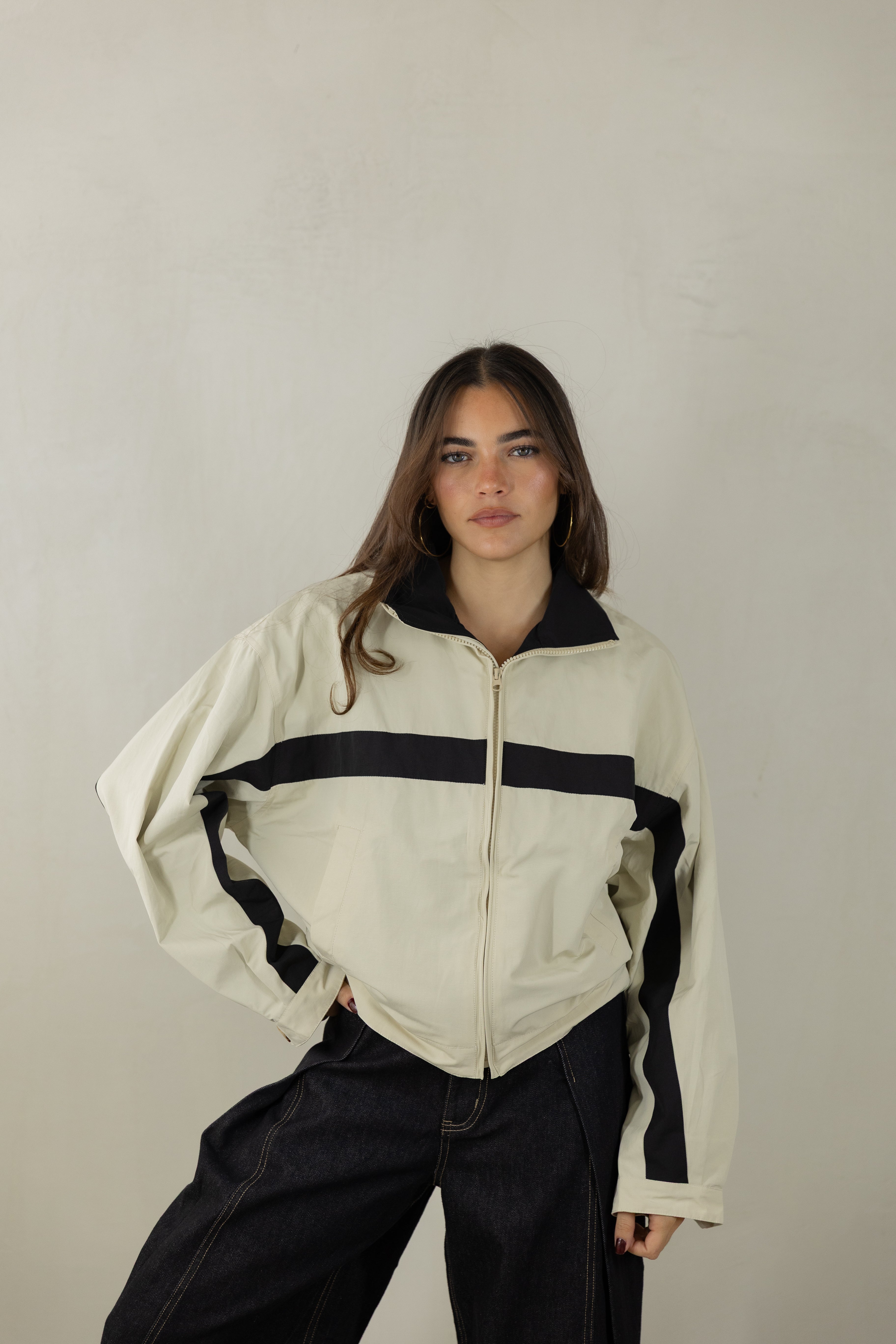 Contrast Windbreaker Jacket