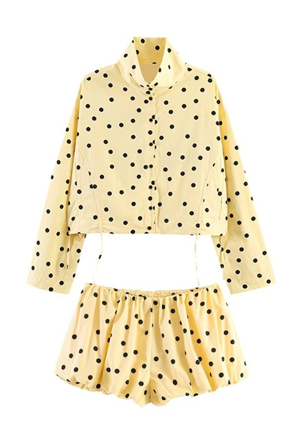 Yellow Polka Set