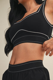 Black Contrast Sportsra