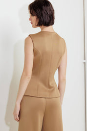 Camel Vest Top
