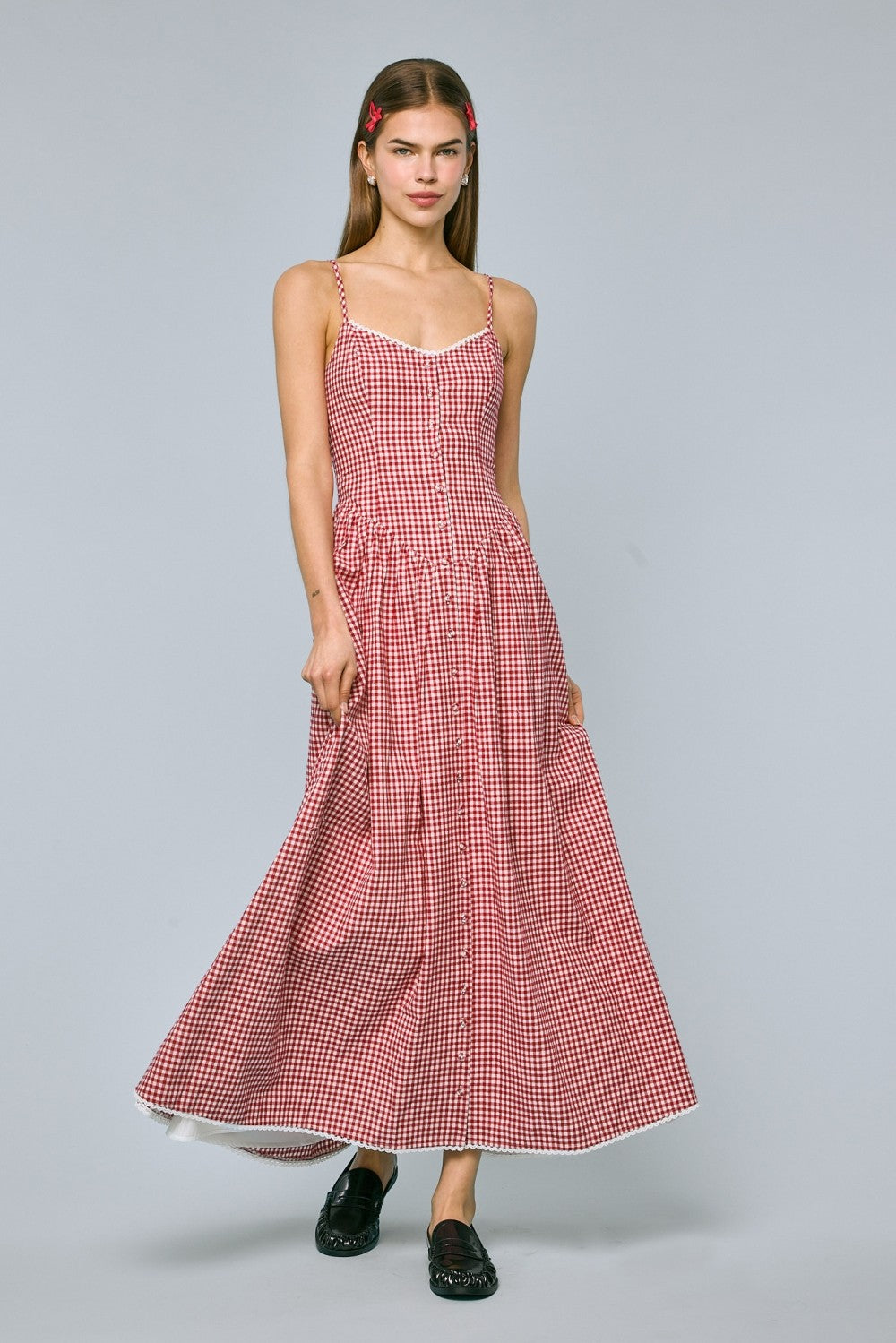 Red Checkered Dress