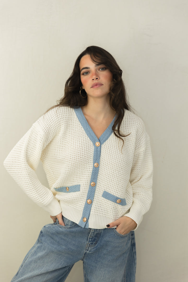 Contrast Cardigan