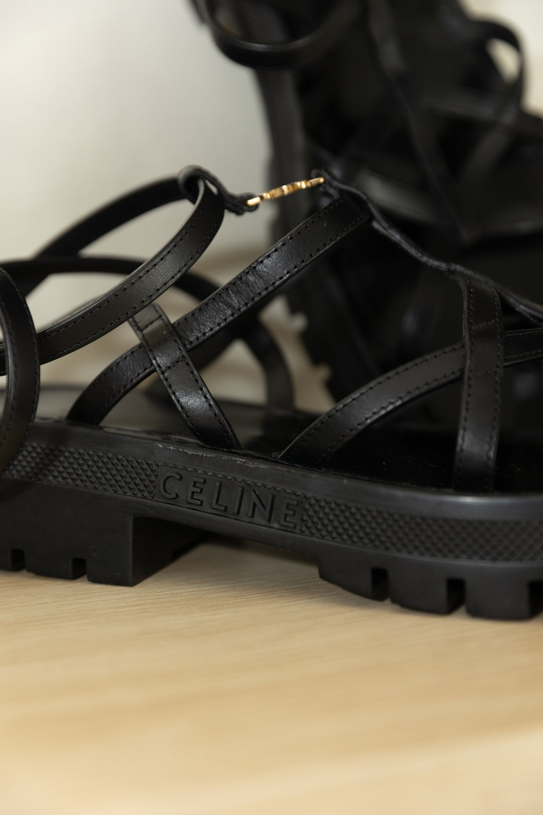 Pre Loved Celine Clea Triomphe Strappy Sandal