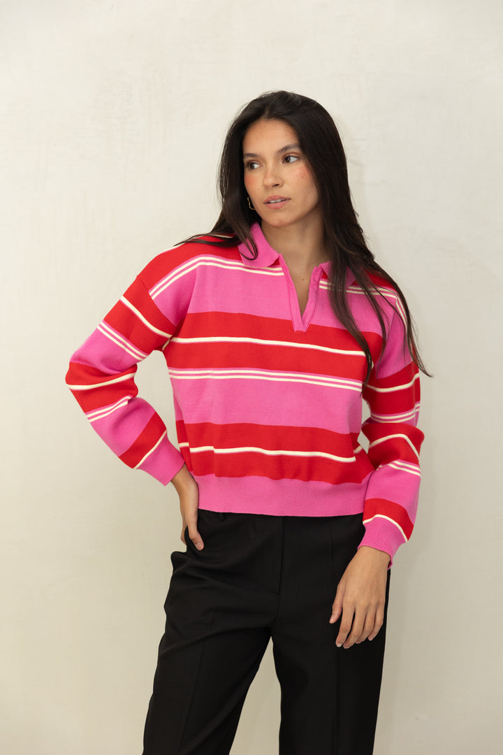 Pink Stripe Top