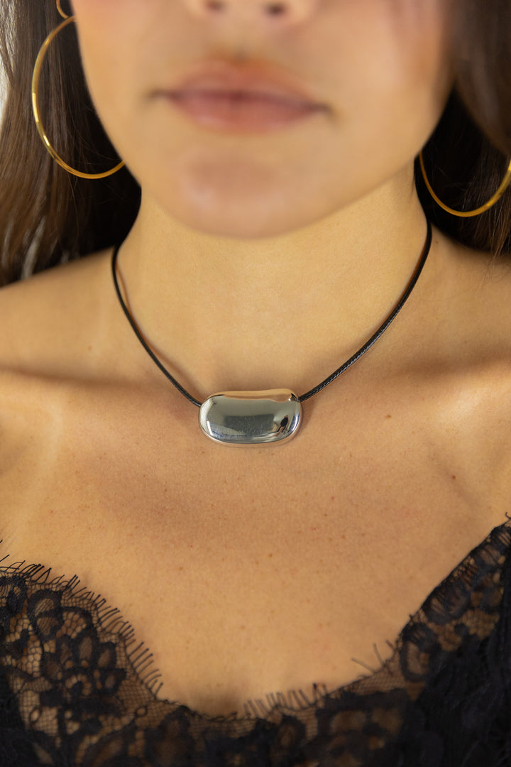 Silver Bean Pendant