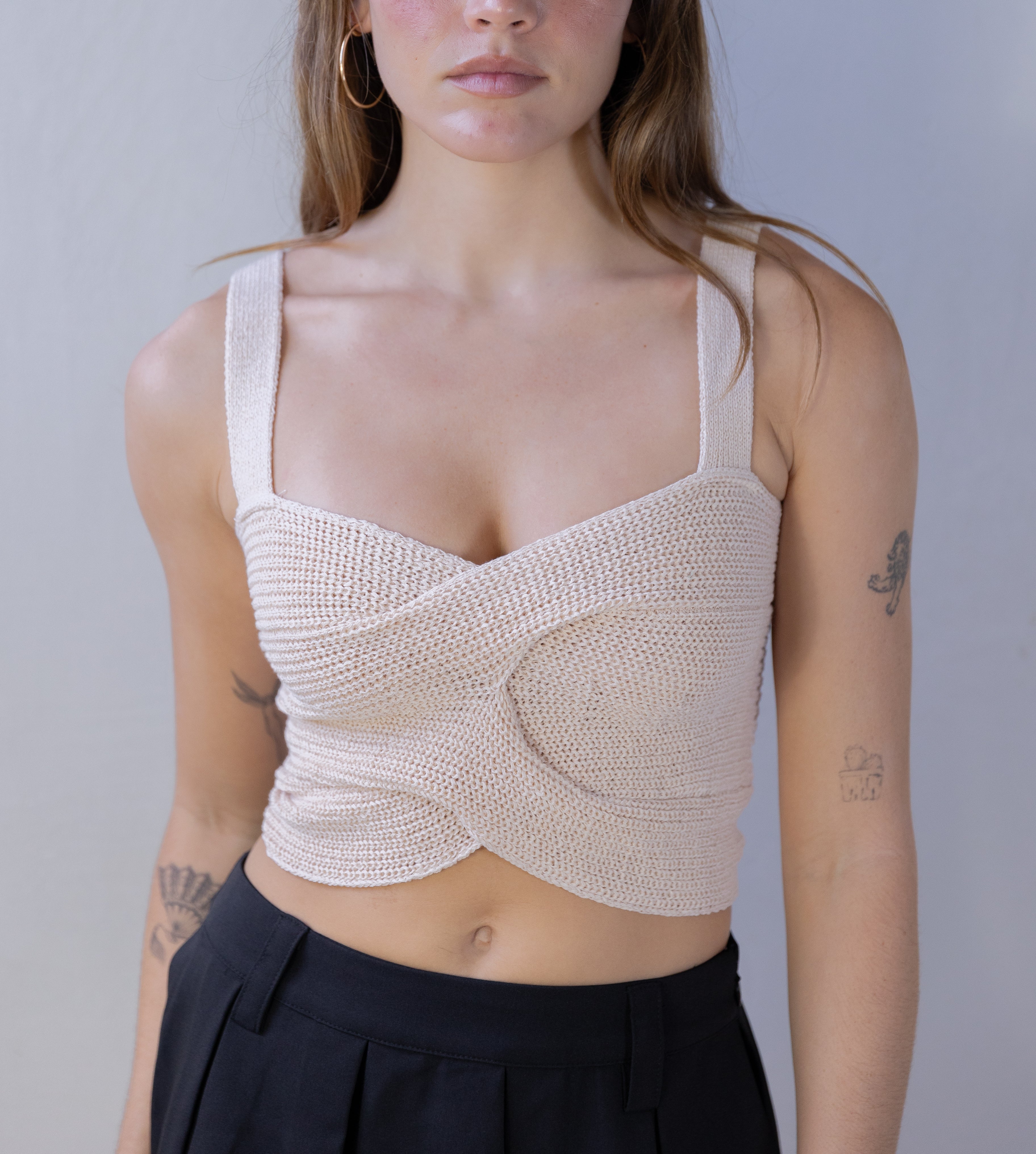 Oatmeal Criss Cross Top