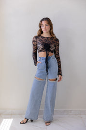 Front Cut Jeans