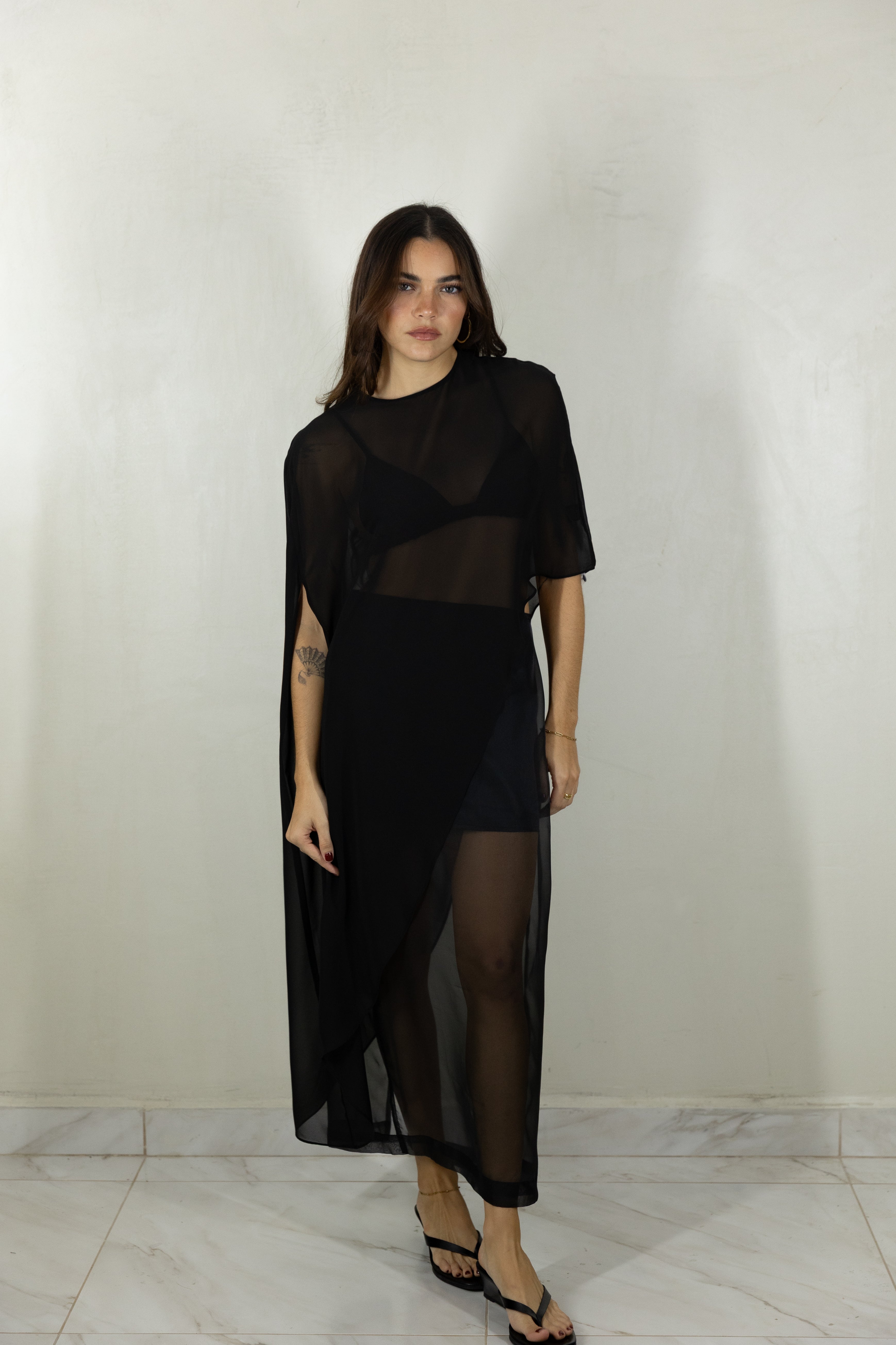 Sheer Cape Top