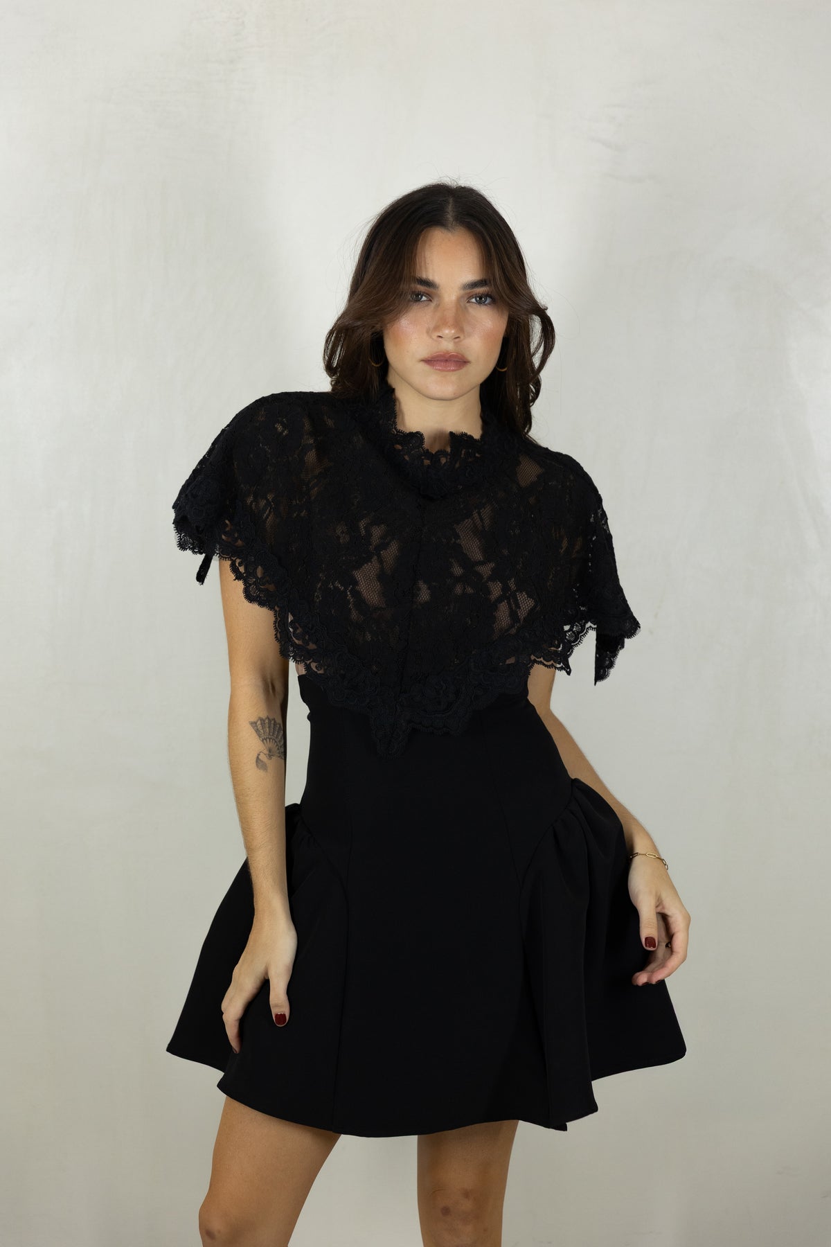 Lace Cape Dress