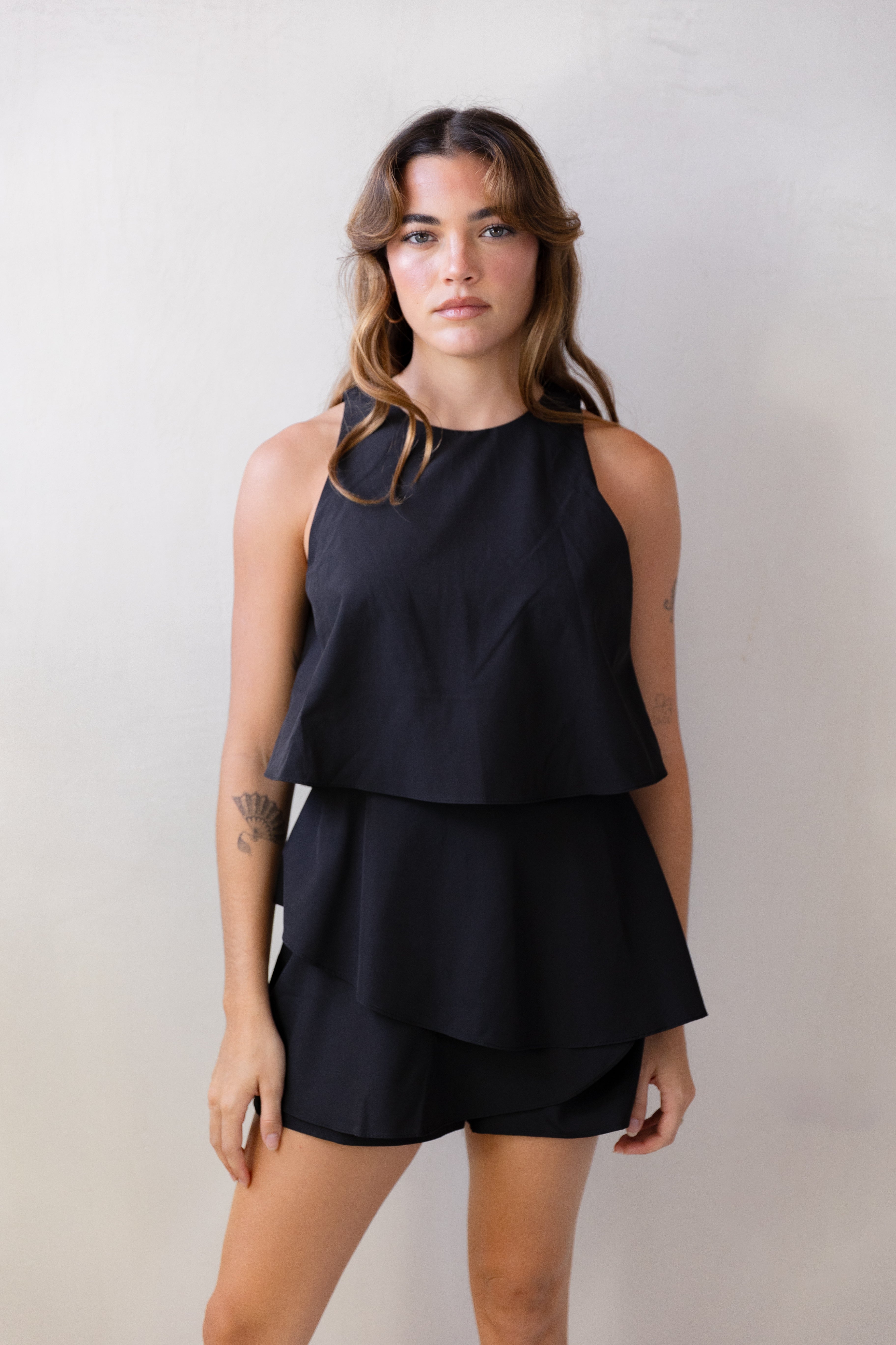 Black Flare Romper