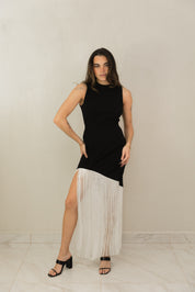 Black Fringe Dress