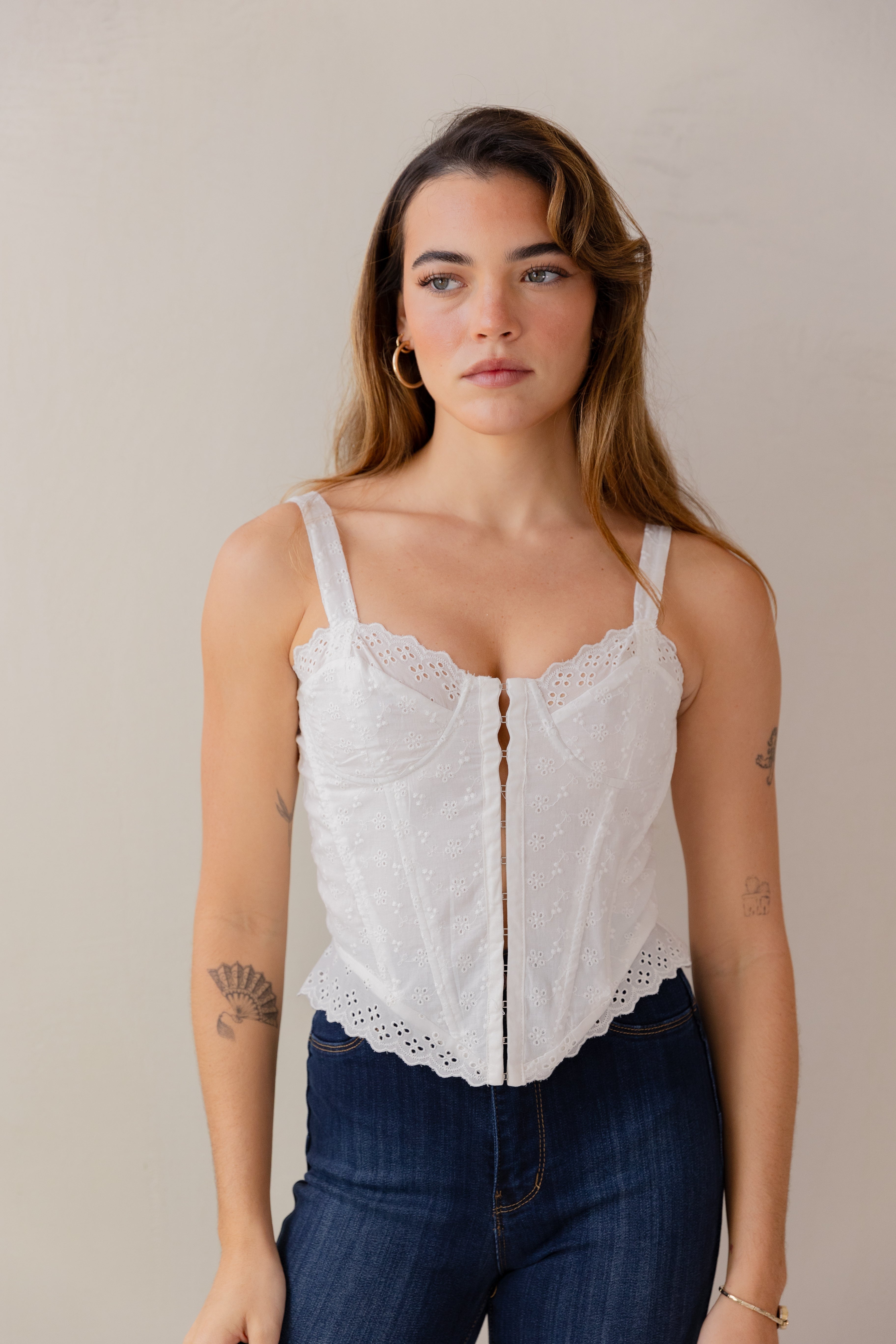 Eyelet Corset Top