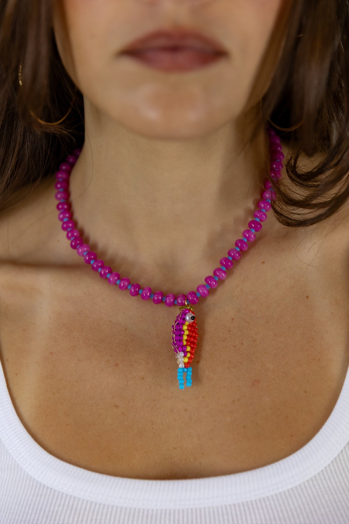 Pink Fish Necklace