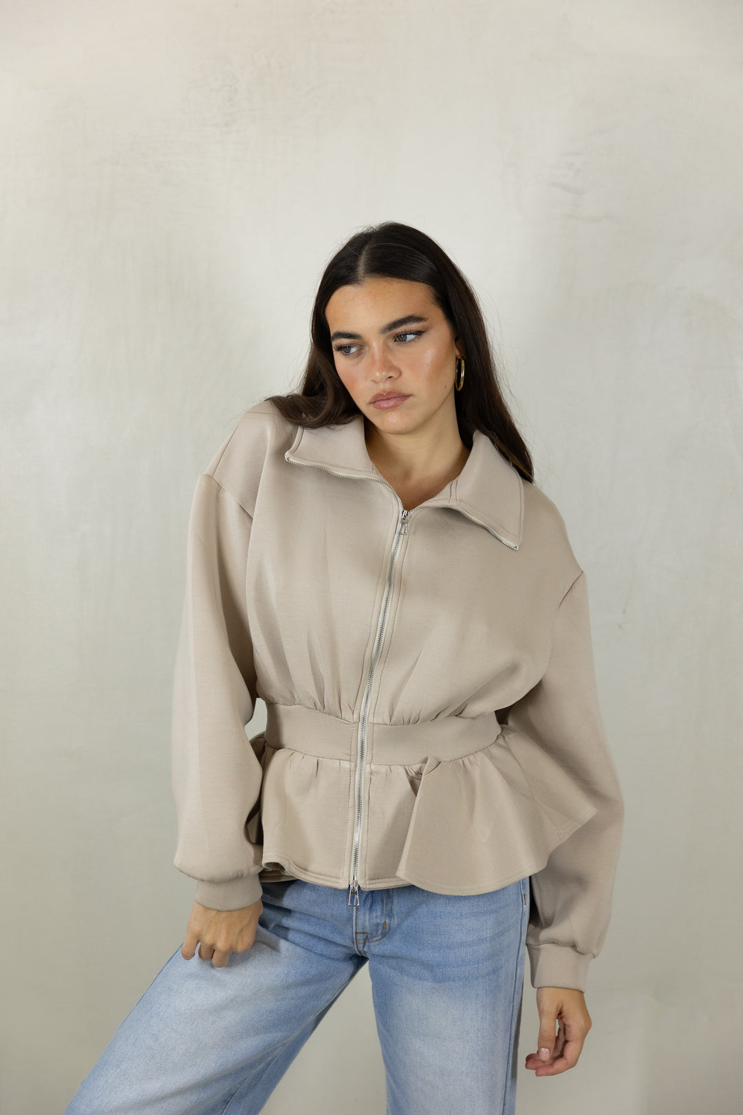 Scuba Peplum Jacket
