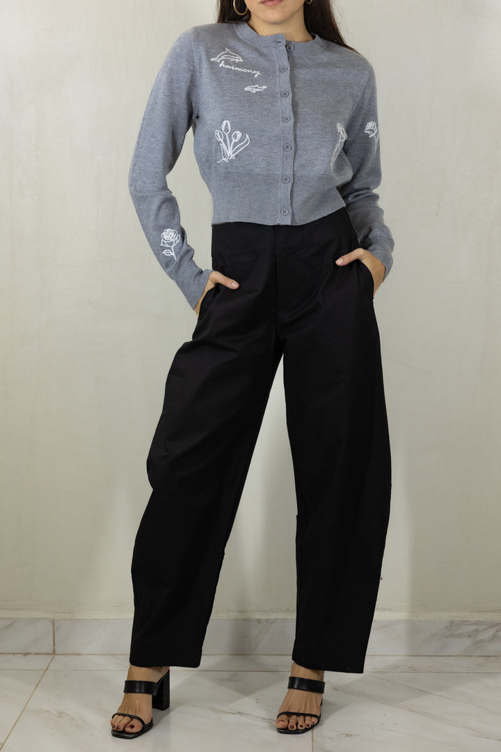Black Barrel Pants