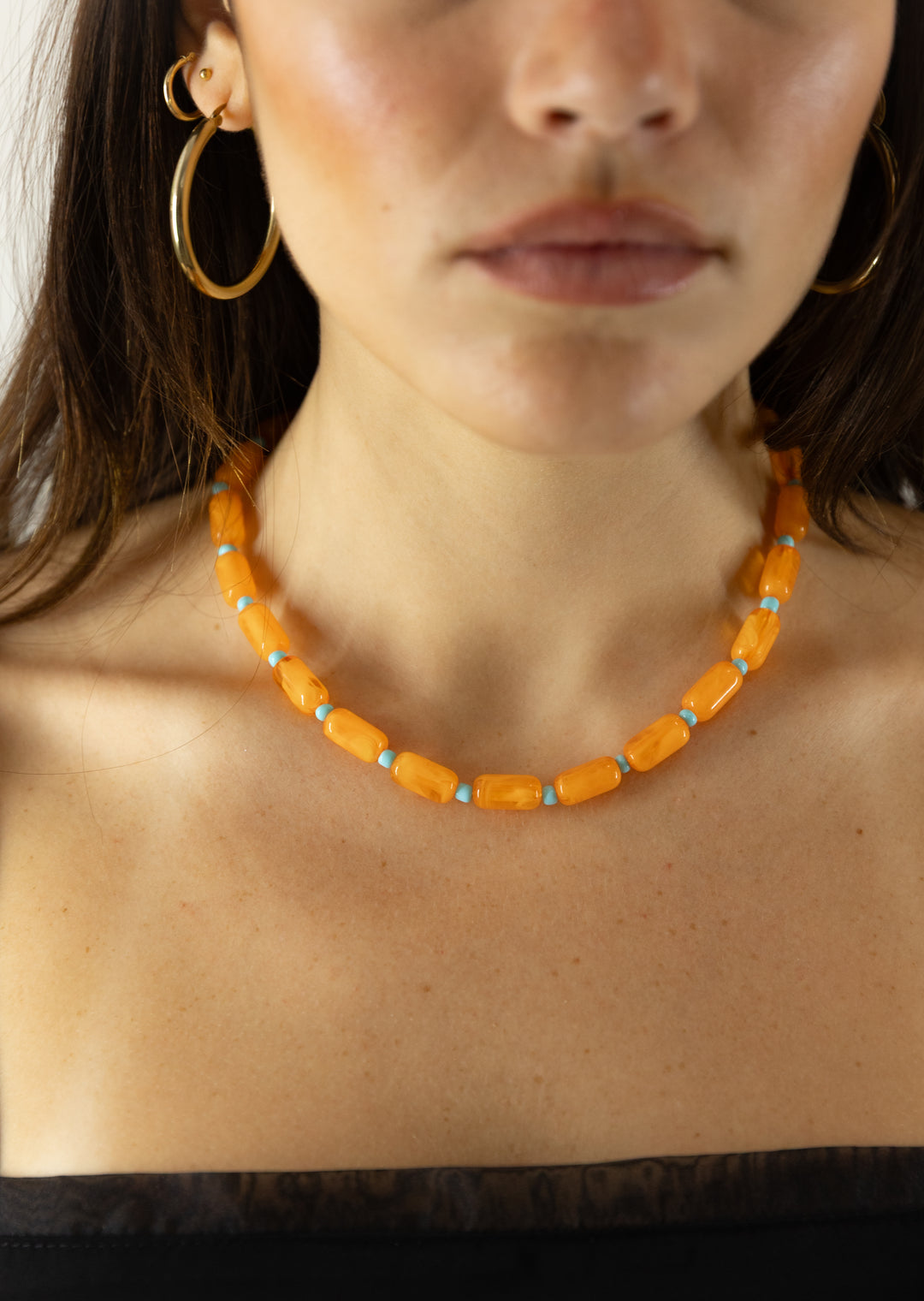Orange Resin Necklace