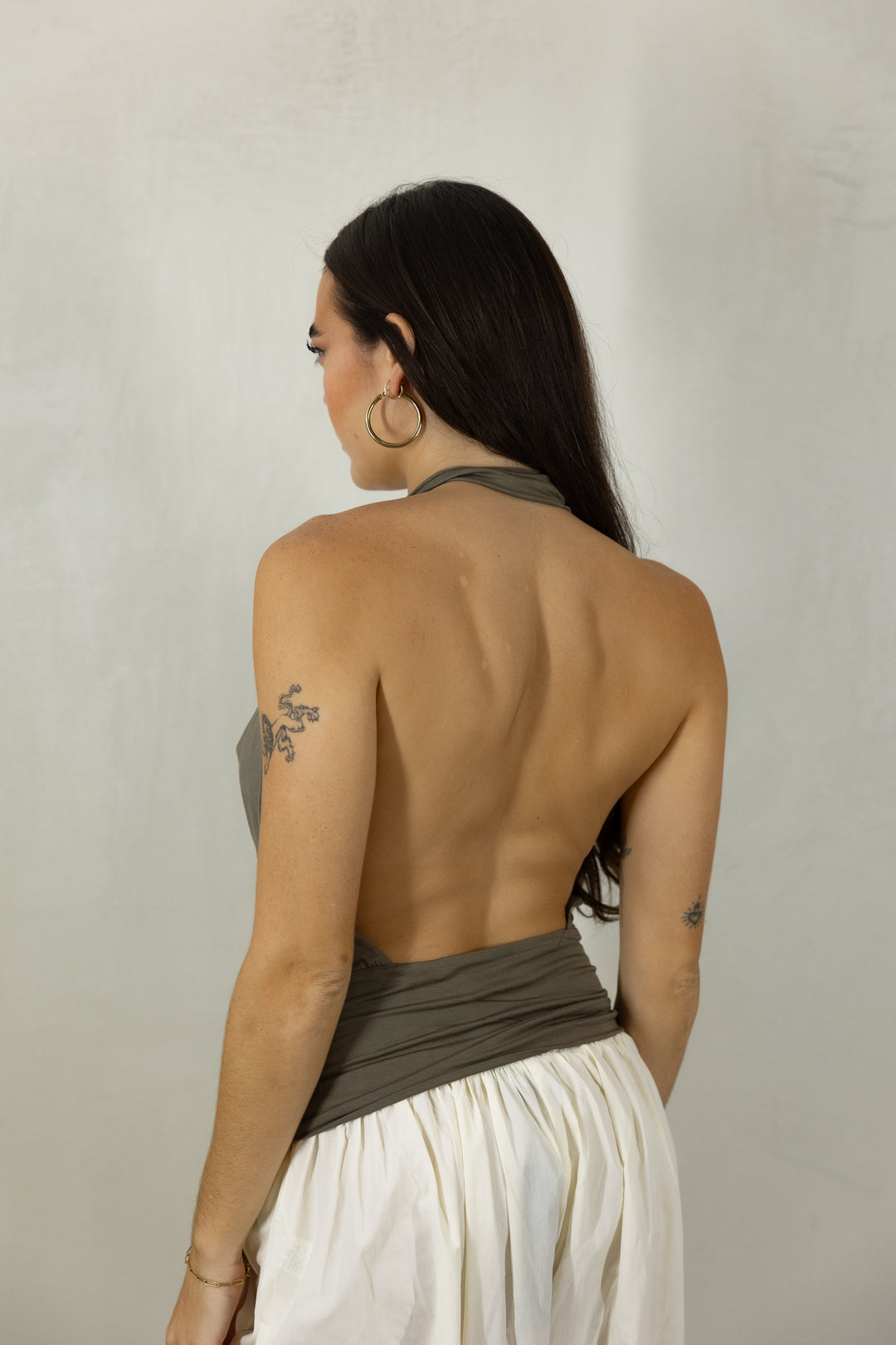 Knit Draped Halter Neck Top