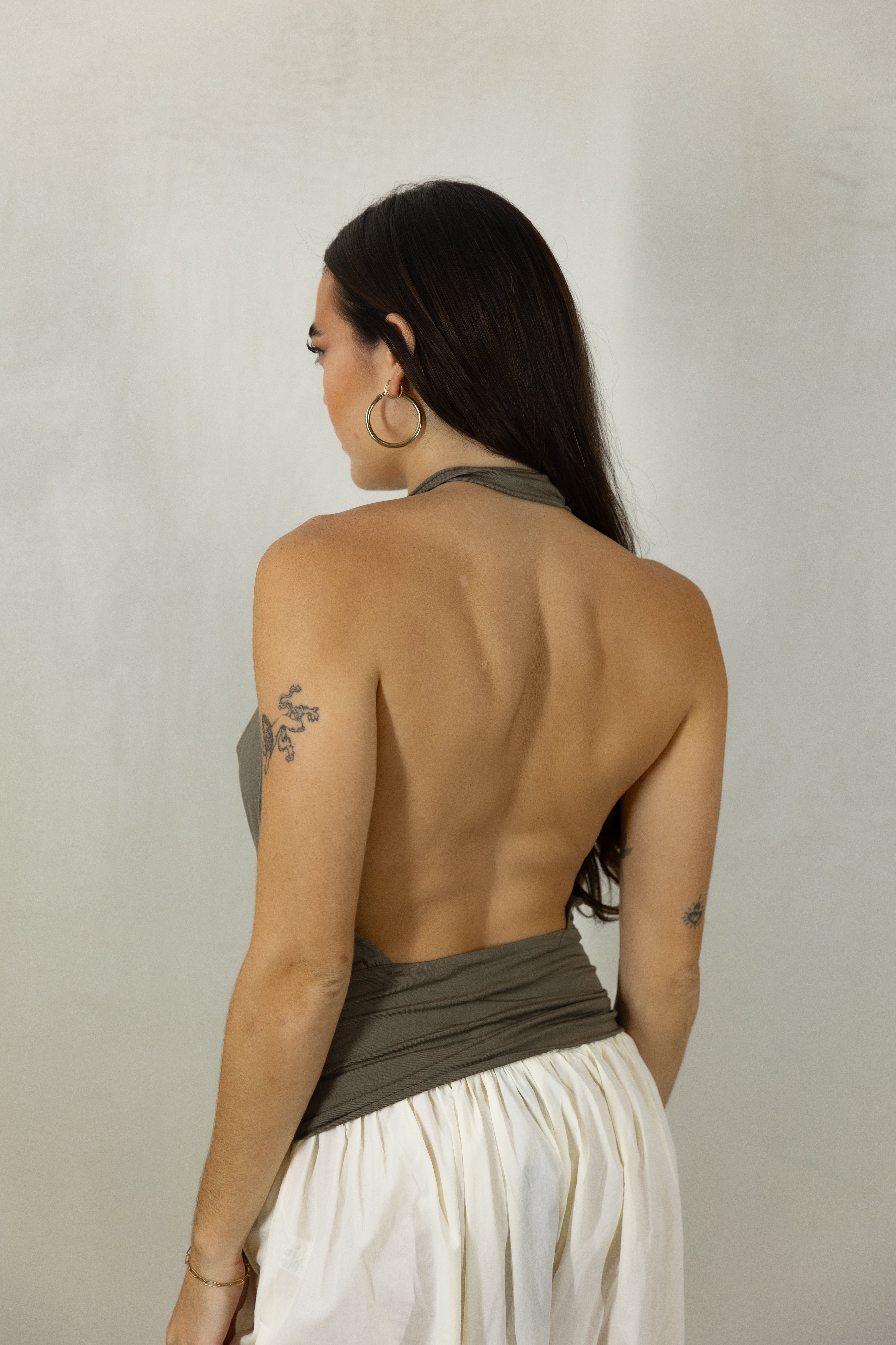 Knit Draped Halter Neck Top